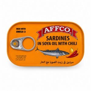 سردين بزيت الصويا بالفلفل الحر (AFFCO)90غم