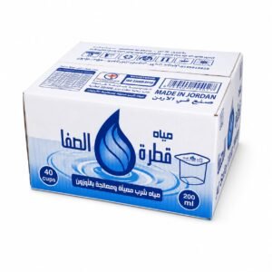 كرتونة مياه كاسات(قطرة الصفا)200مل 40كاسة