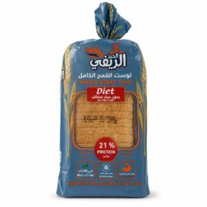 توست القمح الكامل (الخبز الريفي)بدون سكر