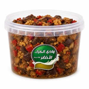 سلطة مكدوس (مكدوس بلدي مفروم)