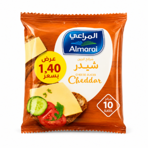 شرائح جبن تشدر(المراعي)10شرائح