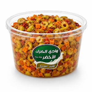 سلطة زيتون وجزر مع شطة